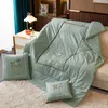 All-Match Cotton Embroidered Cushion Quilt Dual-Use Car Summer Filt Cotton Pillow Multifunktionell Summer Nap-täcke