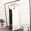 Casual Dresses Spaghetti Strap Modal Sleeveless Sling Slim Long Women Dress 2023 Spring Summer Lace Patchwork Vest