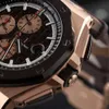 Ap Swiss luxe polshorloges Royal Oak Offshore AP26401 Roségoud Nieuwe bruine keramische ring Nieuw goud Naald terug Penetratie Oppervlaktediameter 44 mm met een beveiliging C ODBW