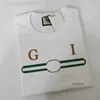 Męskie koszulki Projektant Europa Włoch Włochy T-koszule Summer bawełna g litera druk m mody mans krótkie rękawy dostosuj męskie marki ubrania ubrania zwykłe 6uqj