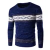 Maglioni da uomo Autunno Inverno Maglione da uomo girocollo manica lunga stampa geometrica pullover lavorato a maglia spesso caldo stile etnico