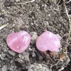 Natural Rose Quartz Heart Shaped Pink Crystal Carved Palm Love Healing Gemstone Lover Gife Stone Crystal Heart Gems SGH PKSSI
