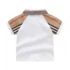 Baby menino Camisa de pólo da moda Kids Manga curta Camisa infantil Roupas meninos lapela pólo esportivo menino Bresthable Tops 2-6 anos