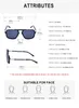 Solglasögon mode cool metall läder stil fyrkantig gradient vintage män klassiska märkesdesign solglasögon uv400 pilot nyanser