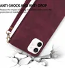 Phone Case Wallet Case With Card Slot Premium Soft PU Leather Zipper Flap Folio Wallet With Wrist Strap Kickstand IPhone Wallet Case