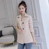 Women's Trench Coats 2023 Summer Mid-length Coat Single-breasted Jacket Female Long Sleeves Office Ladies Fashion Overcoat M459
