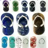 Pendant Necklaces Aventurine Lapis Lazuli Tiger Eye Crsytal Howlite Crystal Cherry Quartz Blue Sand Slipper Art Women Men Bead WFH589