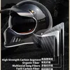 Motorcycle Helmets Carbon Fiber Helmet DOT Certified Retro Motocross Racing Men Riding Motorbike Full Face High QualityMotorcycle