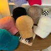 Ball Caps Ins Solid Color Hair Baseball Women Autumn And Winter Korean Versatile Warm Show Face Small Plush Duck Bill Hat