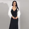 Abrigo corto de color liso para mujer, Chaqueta corta de imitación, elegante, blanco, sin espalda, para fiesta, Tops, 2024