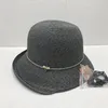 Brede rand hoeden Japans fijn graslicht luxe vrouwen strand casual stro hoed vakantie reizen mode solide kleur strass raffia eger2222