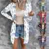 Women's Sweaters Trendy Christmas Print Open Front Cardigan Long Sle Button Up Loose Sweaters Coat for Women H7EFL231107