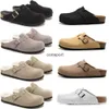 Designer Birks Hausschuhe Boston Clogs Männer Frauen Sandalen Slides Arizona Gizeh Weiches Fußbett Wildleder Taupe Mokka Nerz Thymian Herren Slide Sandal Scuffs