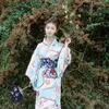 Vêtements ethniques Femmes japonaises Peignoir Littérature Art Rétro Fille Longueur moyenne Robe de fleur de cerisier Robe de bain améliorée Costume Sakura