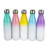 Water Bottles 17oz sublimation gradient cola shaped water bottle stainless steel travel flash graduation gift Ombre Tumbler 230407