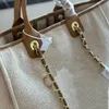 Marca de luxo designer bolsas femininas sacola de compras de alta qualidade lona moda grande saco de praia alça de couro viagem axilas crossbody saco