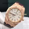 Ap Швейцарские роскошные наручные часы Royal Oak Series 41 мм Автоматические механические прецизионные стальные розовое золото Мужские подержанные часы Розовое золото 15400OROOD088CR01 Белые Pla 7MBO