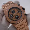 Ap Swiss Luxury Wrist Watches Royal Ap Oak 26470or Mens Watch 18k Rose Gold Automatic Mechanical Swiss Famous Watch Luxury All Gold Band Watch Set with a Diameter o WIJ5