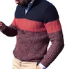 Suéter masculino de inverno, casaco de chef para homens, outono e casual, pescoço alto, meio zíper, manga longa, férias ao ar livre