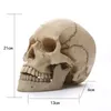 Decoratieve objecten Figurines 1 1 Human Head Skull Standbeeld voor Home Decor Resin Halloween Decoration Sculpture Teaching Sketch Model Crafts 230406