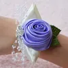 Charm Armbanden Vrouwen Bloemen Hand Bloemen Bruid Bruidsmeisje Parel Pols Bloem Hoge Kwaliteit Bruiloft Accessoires Rose Polsbandje