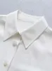 Dames blouses zomer mode vrouwen casual witte blouse korte mouw korte mouw single low low low lage zoom satijn los shirt vintage vrouwelijke top