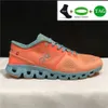 En el zapato de la nube en los nuevos zapatos para correr Cloud X zapatillas de deporte triple negro blanco ceniza aleación gris aloe tormenta azul óxido rojo hombres naranja baja moda para hombre para mujer spo