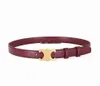 Designerbälten Kvinna Luxury Belt Womens White For Women SMRED CLASICLE LEATHER GULLE BUCKLE 4 Färgbredd 2,5 cm Skönhet ACCE 81CA