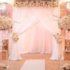 Party Decoration 10m x 48 cm Wedding White Crystal Organza Tulle Roll Diy Table Skirt Stol Sash Backdrop Hanging Decor Supplies