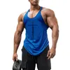 Men s Tank Tops Brand Gym Stringer Top Men Bodybuilding Clothing Cotton Sleeveless Shirt Man Fitness Vest Singlet Sportwear Workout top 230407