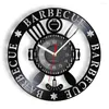 Orologi da parete BBQ Barbecue Arrosto Record Clock Grill Master Home Decor Patio Sign Modern Cooking Art for Dining Room