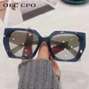 Sunglasses OEC CPO Square Sunglasses Women New Fashion Orange Punk Sun Glasses Men Vintage Shades UV400 Female Retro Eyewear Gafas De Sol P230406