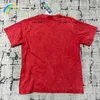 Men's T-shirts 2023 Summer Vintage Washed Batik Rose Red Cav Empt C.e Abstract Graphic Cavempt Tee Short Sleeve Cotton high quality luxury goods