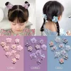 Accessoires pour cheveux, 10 pièces, corde élastique pour fille, couleurs mignonnes, bandes de fleurs, support pour queue de cheval, chouchous doux en caoutchouc pour enfants