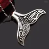 Pendentif Colliers Dolaime Mode En Acier Inoxydable Queue De Baleine Collier Ancien Tribal Incantation Casting Style Bijoux Pour Hommes GP1083