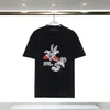 Designer masculino e feminino top camiseta verão moda camiseta algodão tridimensional desenho animado urso alfabeto bordado solto manga curta top tamanho M-XXXL