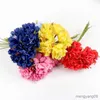 Décorations de Noël 6pcs / lot 3cm soie chrysanthème fleurs artificielles tête bricolage couronne cadeau boîte artisanat fausse fleur pour la décoration de fête de mariage R231107