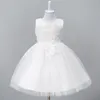 Mädchenkleider 0-10 Jahre altes Baby Tutu Kleid weiß Ballkleid Party Bühne Prinzessin Kleid Brautjungfer Blumenmädchen Kleid Vestido Baby 230406