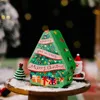 New Christmas decorations Polygon cartoon printed tinplate box Christmas season children's hand gift box