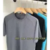 Lu lu Yoga Cycling Shirts Tops Metal Vent Tech Men's Sports Shortleeved Tシャツメンズカジュアル7カラーラウンドネッククイック乾燥スポーツレモンTシャツ