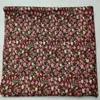 Tissu pour vêtements 50x145cm, marron Royal, fleurs en fleurs, imprimé Ruyi, popeline de coton, textile de maison, Patch Floral