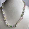 Chaînes 5-8 MM irrégulière collier de Quartz coloré puces délicates perles chaîne tour de cou bijoux sur le cou pendentif collier femme cadeau
