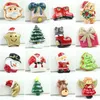 Christmas Decorations 1PC Resin Santa Claus Reindeer Miniature Art Supply Decoration Charm Crafts Ornaments Home Xmas Decor 3