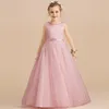 Девушка платья 5-14 девочек платье принцессы для девочек церемония длинное выпускное выпускное вечера розовое детское детское вечернее платье для свадебной вечеринки для девочек 230406