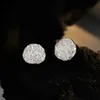 Stud F.I.N.S mode réel 925 en argent Sterling Tang Cao motif boucles d'oreilles en relief rond plat oreille Piercing bijoux fins Anti-allergie YQ231107