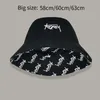 Brede rand hoeden emmer Big Head XL maat brief voor mannen dubbelzijdige vrouwen bloemenvisser zomer Casual Street Sun Bob Panama 230407