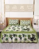Jupe de lit Vintage texturé plante Fruit raisin, couvre-lit élastique avec taies d'oreiller, housse de matelas, ensemble de literie, drap