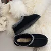 designerskie puszyste buty śniegowe projektant Tasman Tazz Kaptaki Australia kasztanowe futra slajdy owcza skóra Ugglis kobiety Ultra Winter Mules Buty Slipper Suede Upper XXX