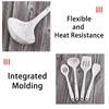 New White Cooking Tool Kitchenware Silicone Utensils Multifunction Non-Stick Spatula Ladle Egg Beaters Whisk Kitchen Gadget Sets