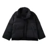 Winter Yamamoto Yoshi Solid Color Niche Cool Style Standing Collar Woolen Edge Wrapped Bread With Patchwork Loose Down Jacket